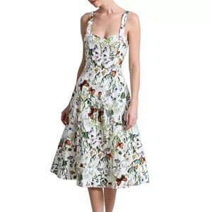 Avec Les Villes Butterfly Fit & Flare Dress